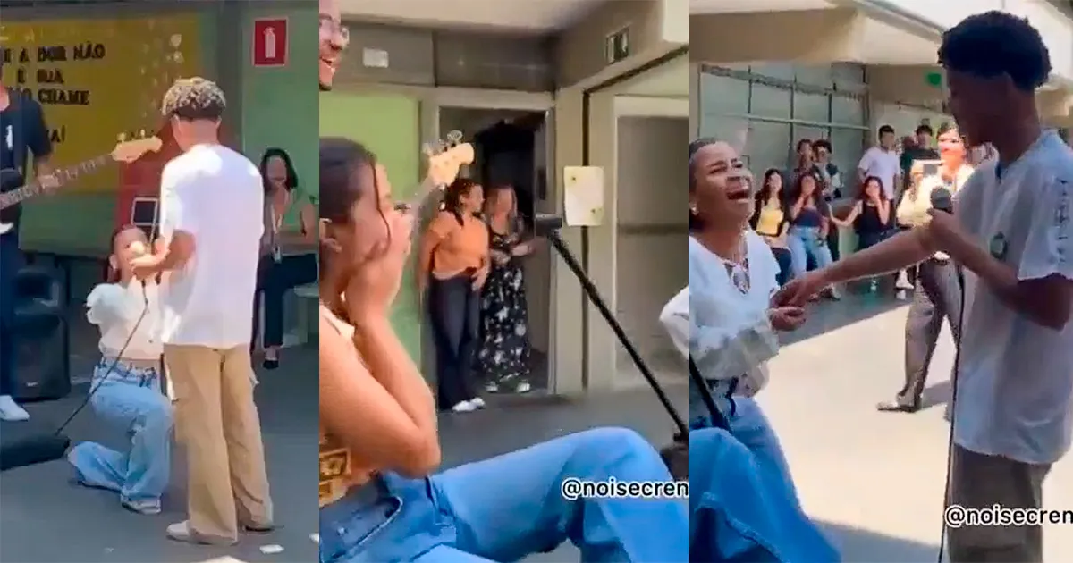 Garoto não aceita pedido de namoro e diz não pra menina, gerando revolta.